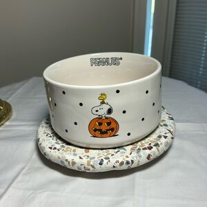 White Spooktacular medium size dog bowl